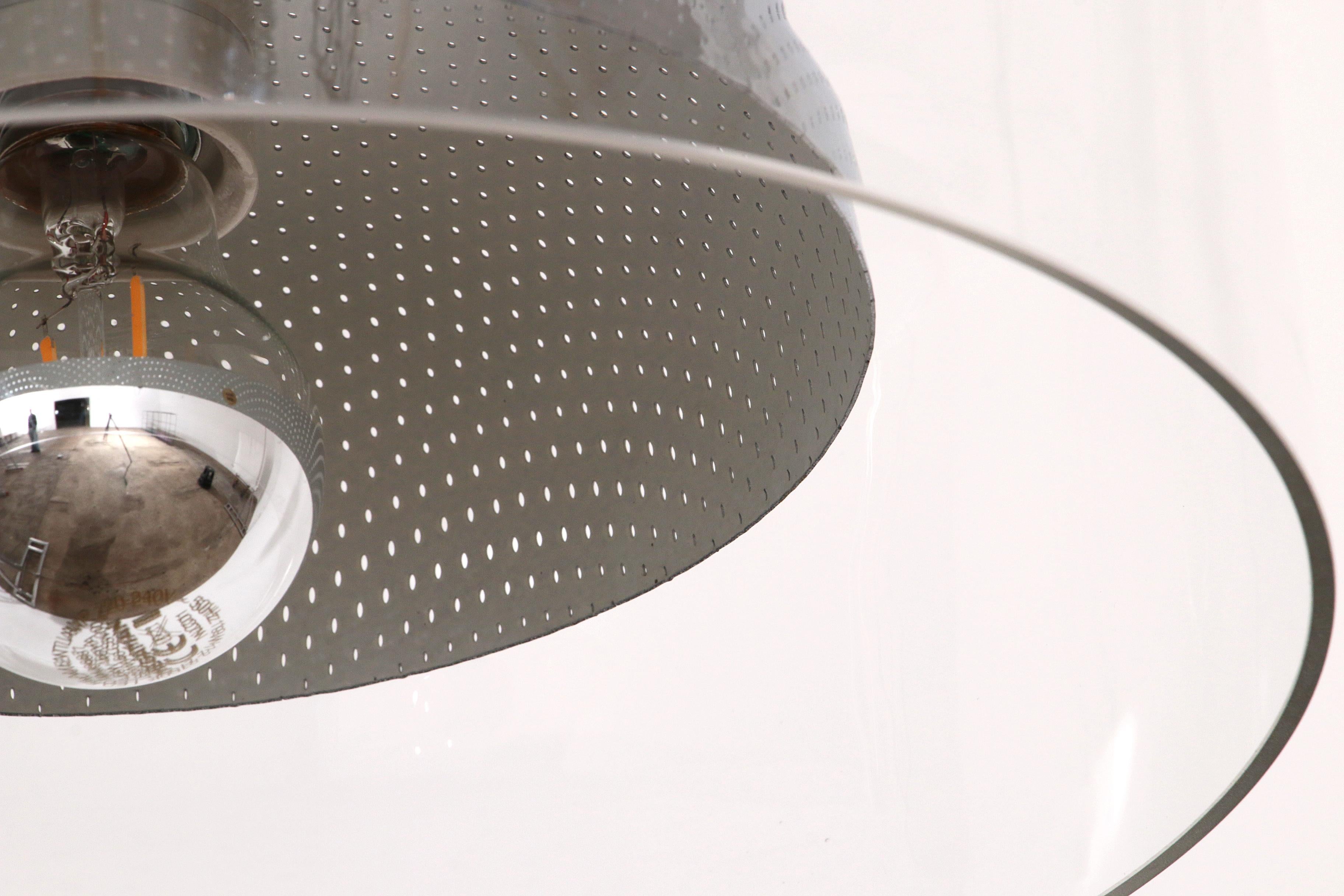 Vetro Lampada a sospensione Anders Pehrson Model Crystal di Atelje Lyktan, anni '70 in vendita