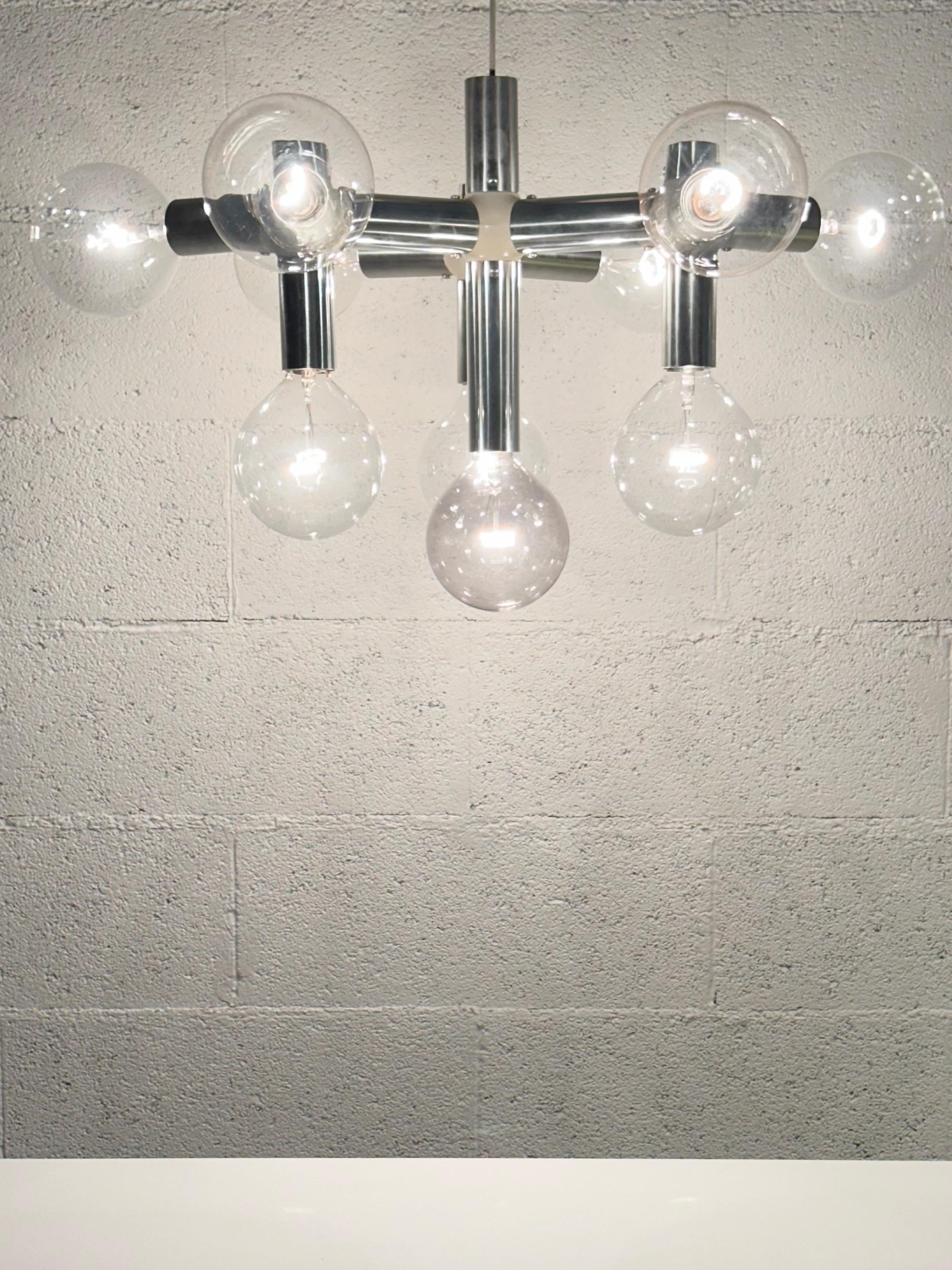 Lámpara colgante Atomique de Robert Haussmann para Swiss Lamp International 1960 Suizo en venta