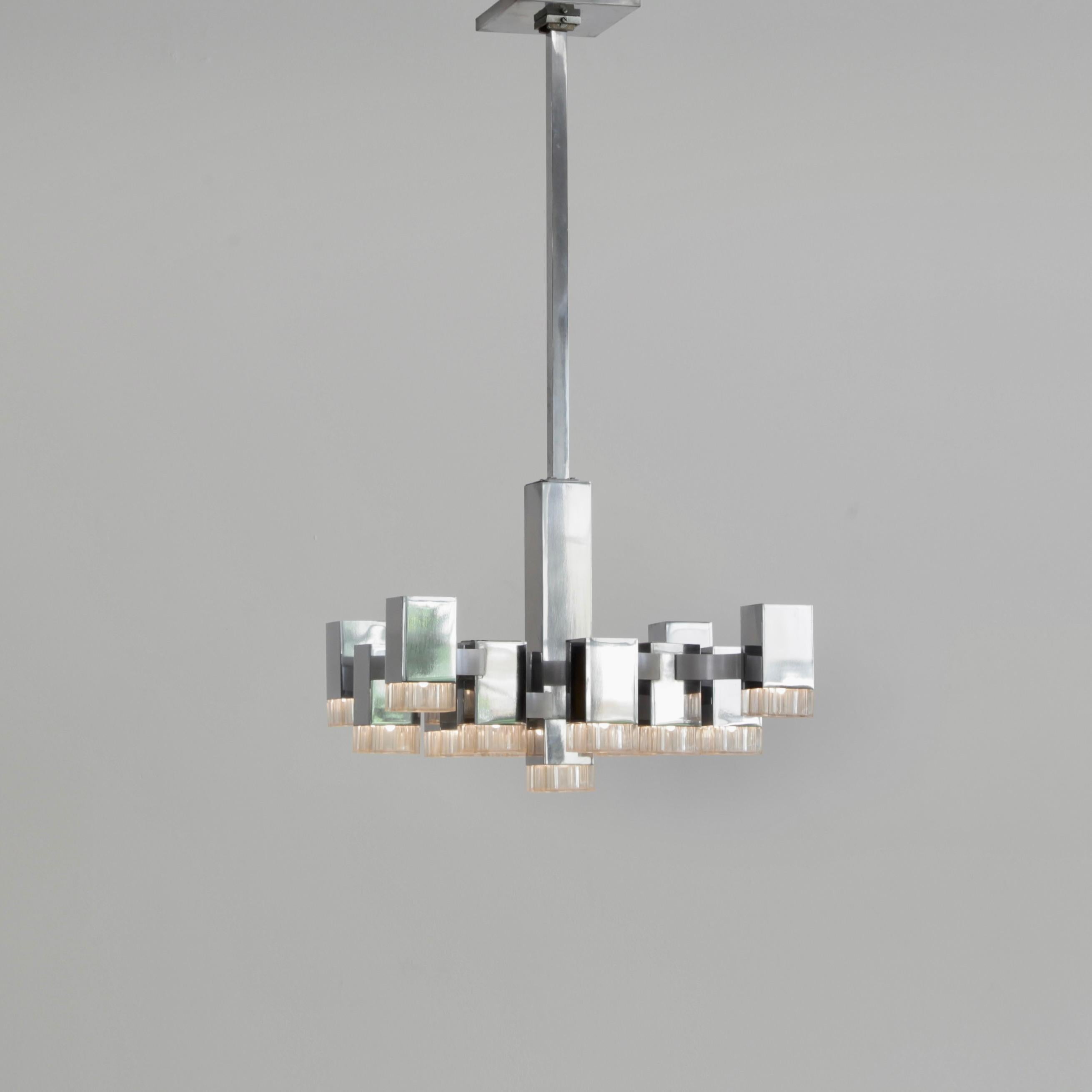 Hanging Lamp by Gaetano Sciolari '13 Lights', 1970s For Sale 2