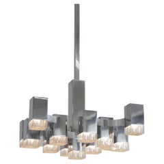 Lampada a sospensione di Gaetano Sciolari '13 Lights', anni '70