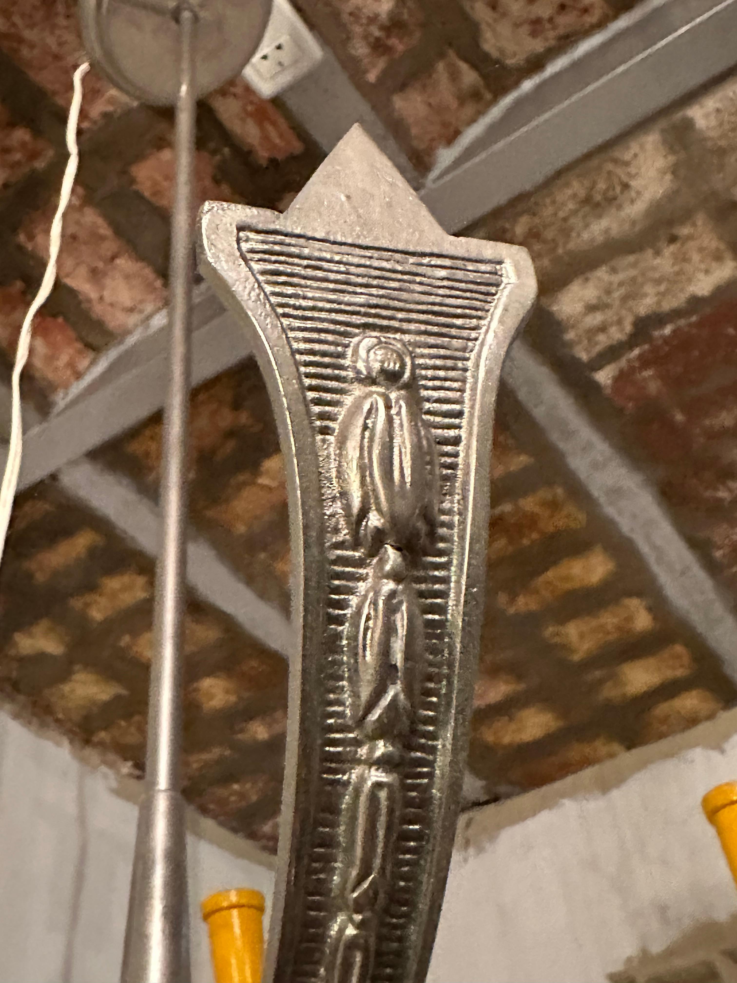 Lampada a sospensione Francia, 1960, Bronzo argentato in vendita 4
