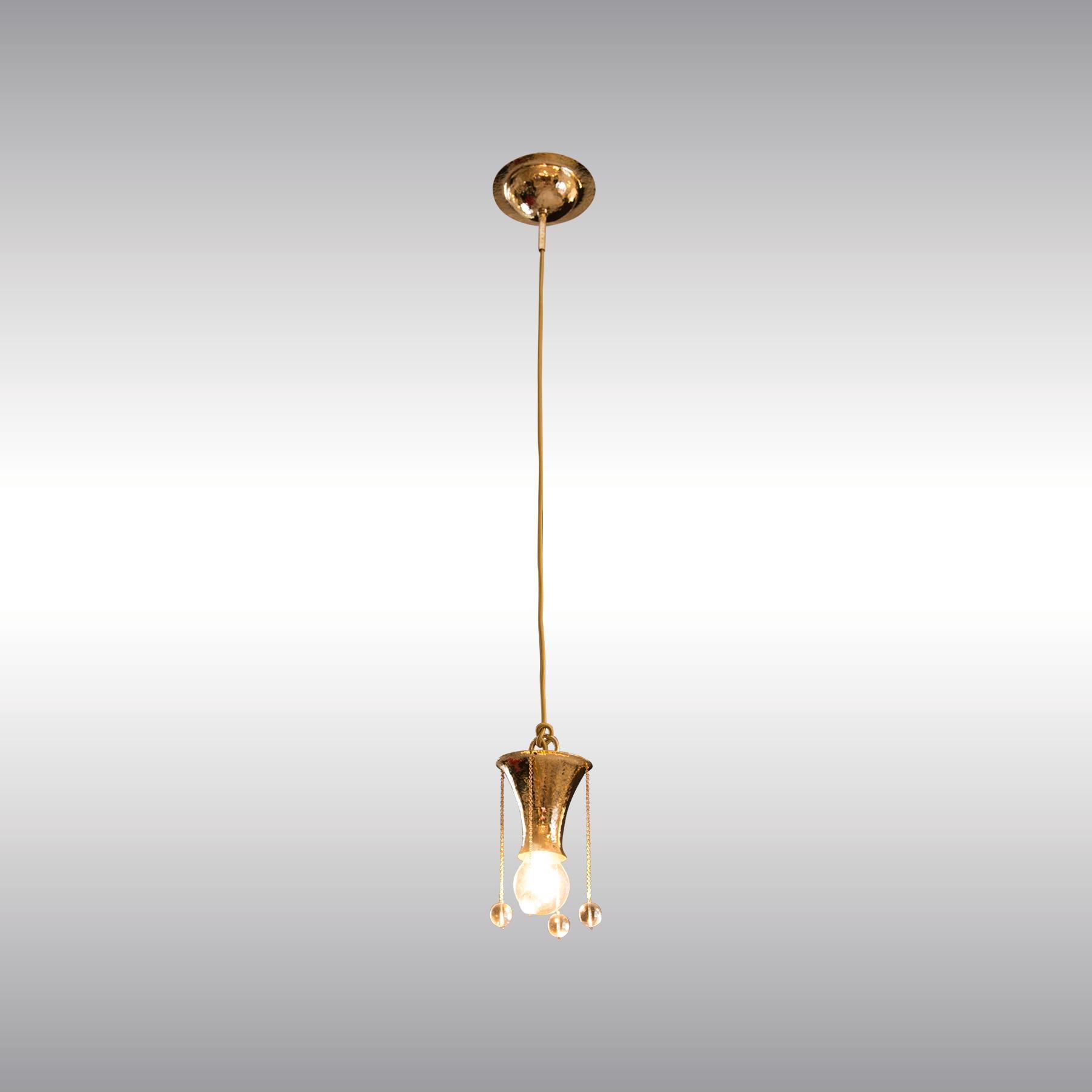 Jugendstil Hanging Lamp from the showroom of the Wiener Werkstaette used by Josef Hoffmann For Sale