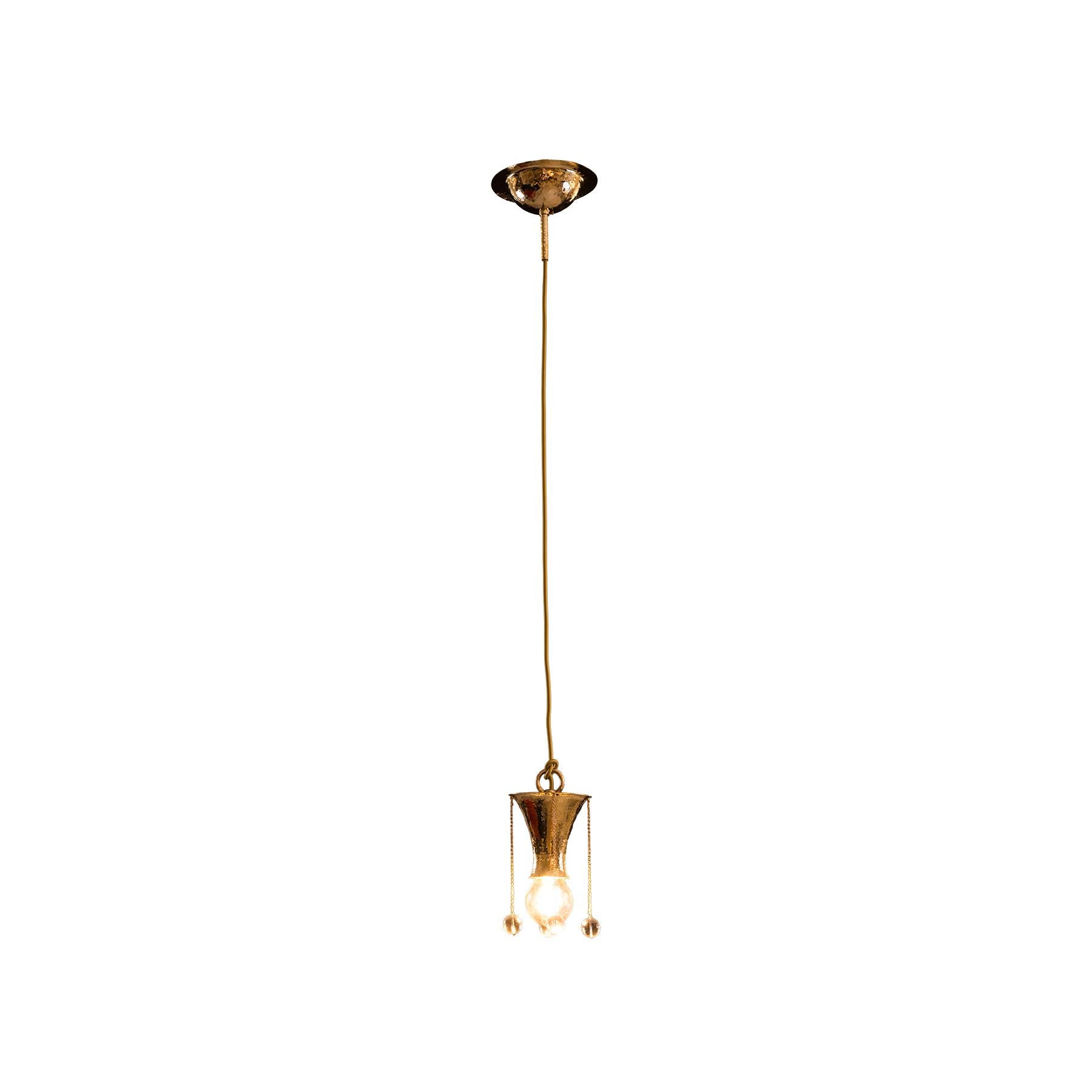 Austrian Hanging Lamp from the showroom of the Wiener Werkstaette used by Josef Hoffmann For Sale