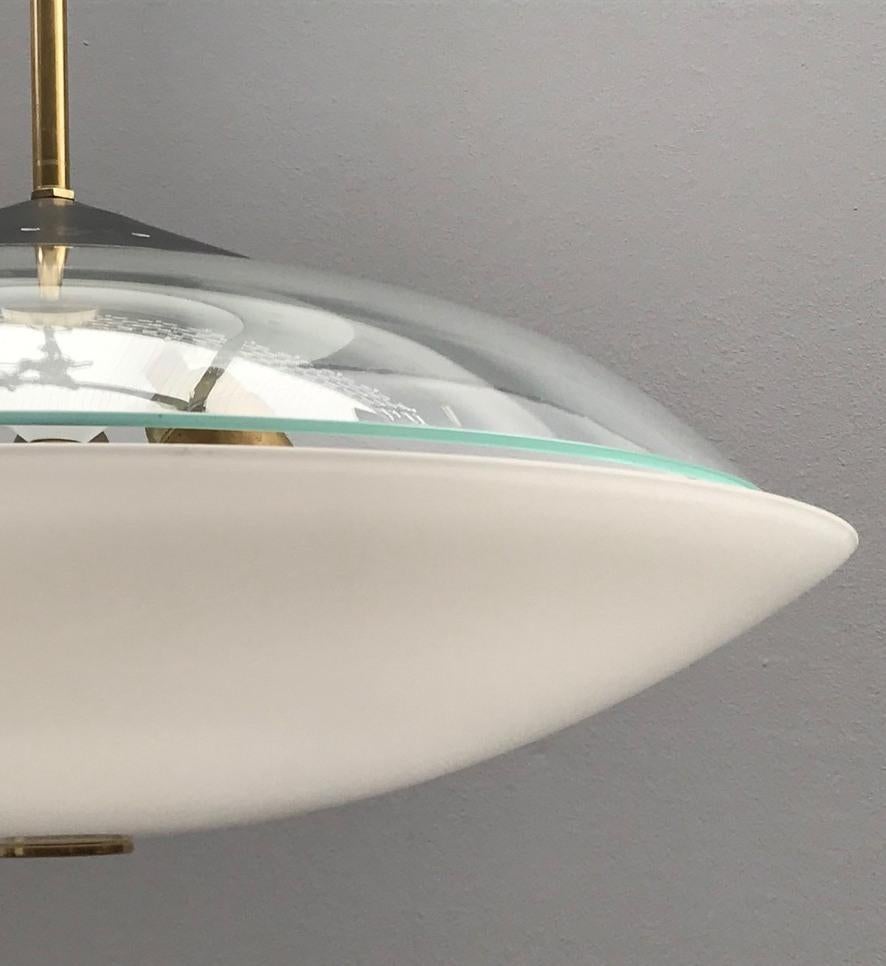 Mid-Century Modern Hanging Lamp Glass For Sale