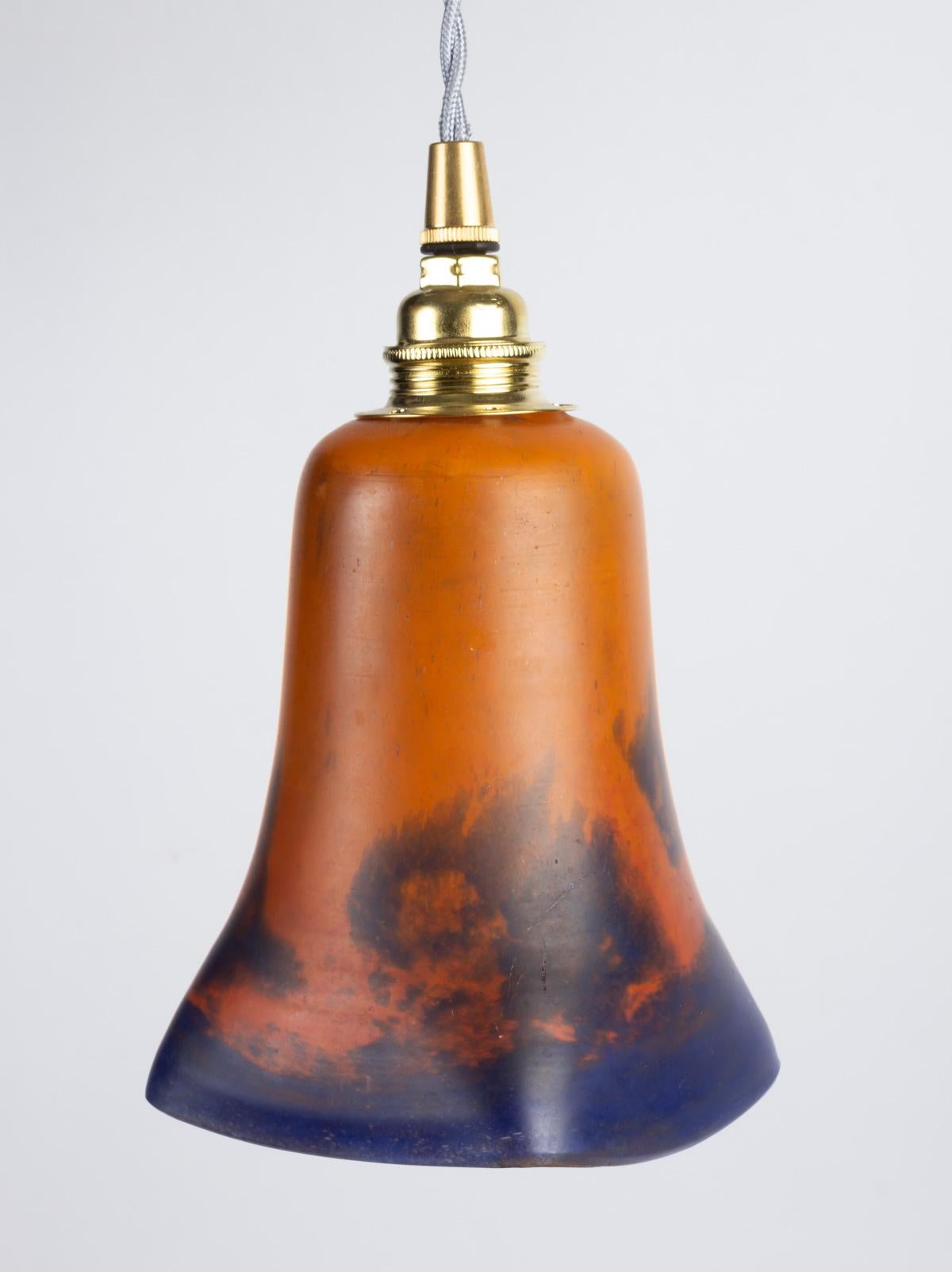 Early 20th Century Hanging Lamp, Glass Paste, 1900 For Sale