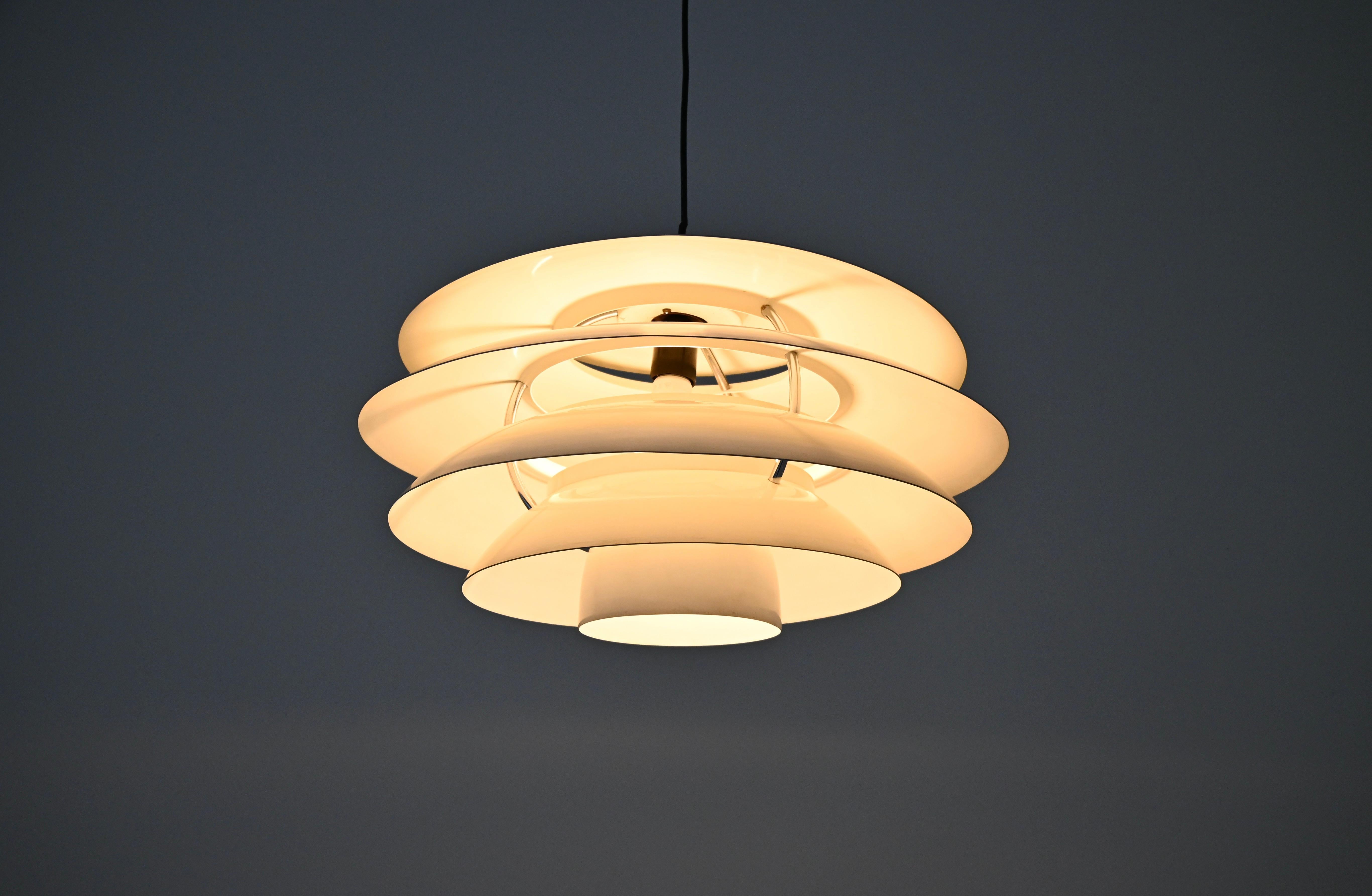 Metal Hanging Lamp model 1262 by Stilnovo, 1960s For Sale