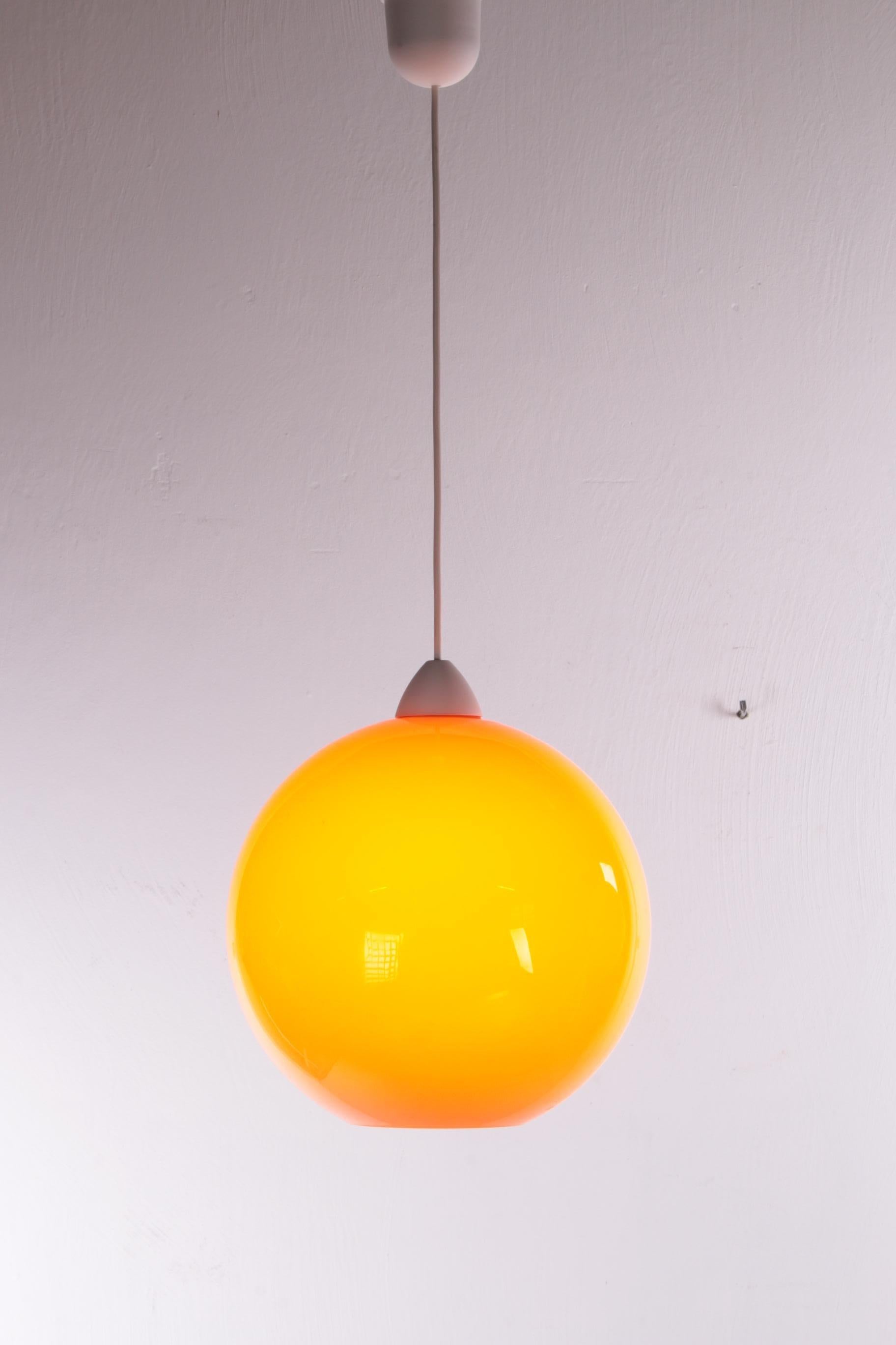 Glass Hanging Lamp Model ui by Vistosi, Design by Alessandro Pianon, 1960s For Sale