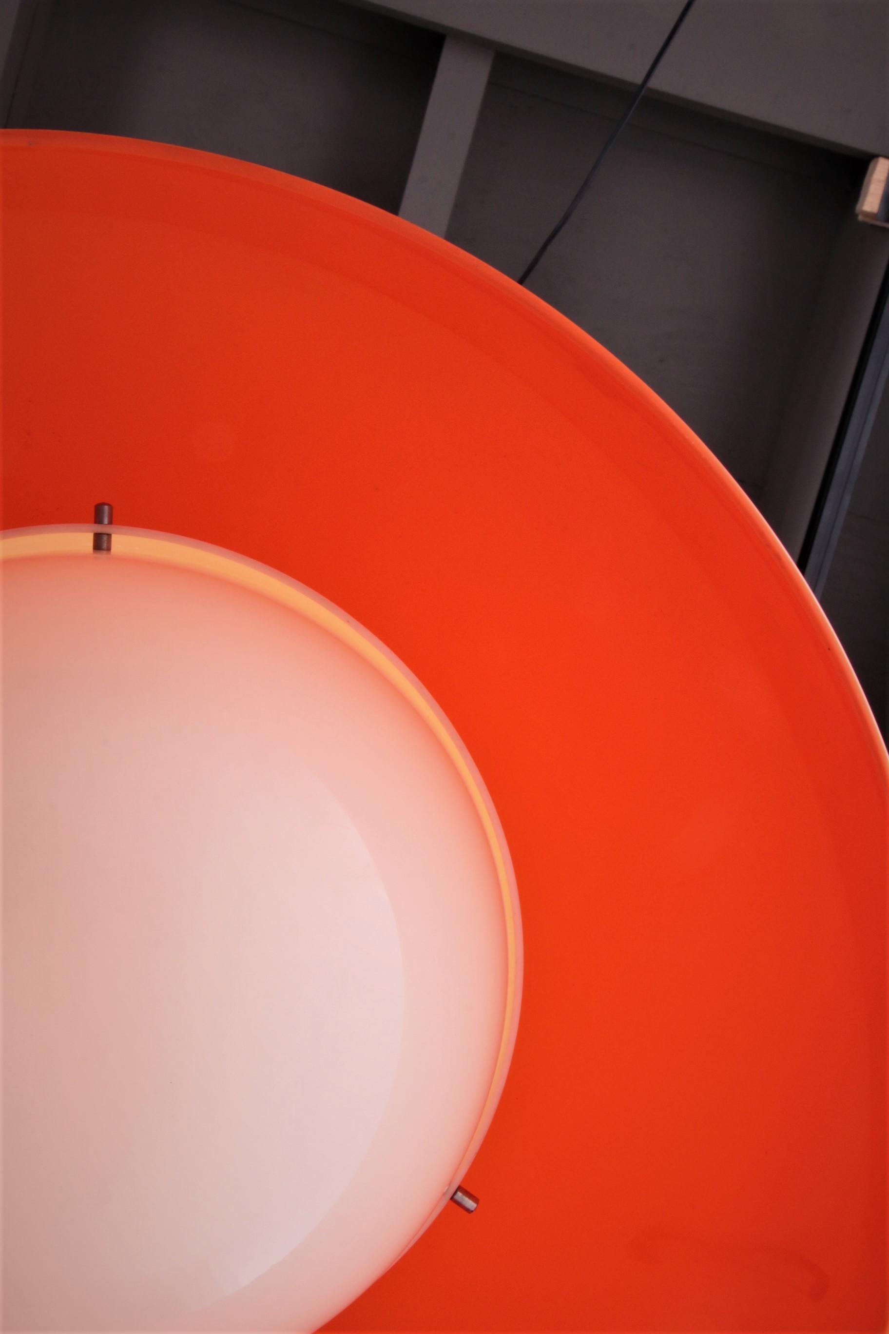 Hanging Lamp Orange Design by Achille & Pier Giacomo by Kartell, 1959 For Sale 6