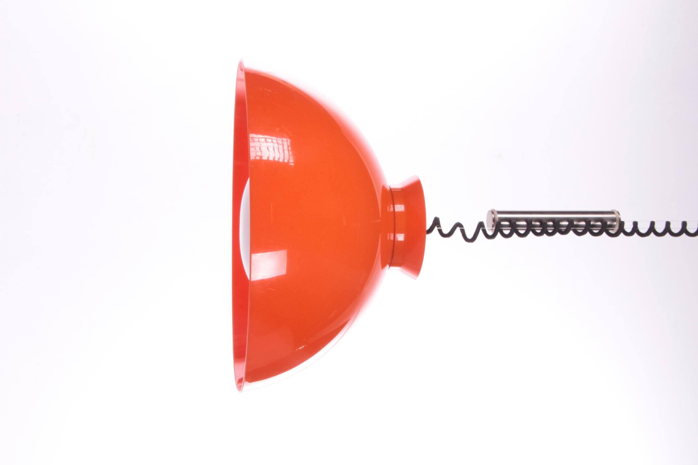 Mid-Century Modern Hanging Lamp Orange Design by Achille & Pier Giacomo by Kartell, 1959 For Sale