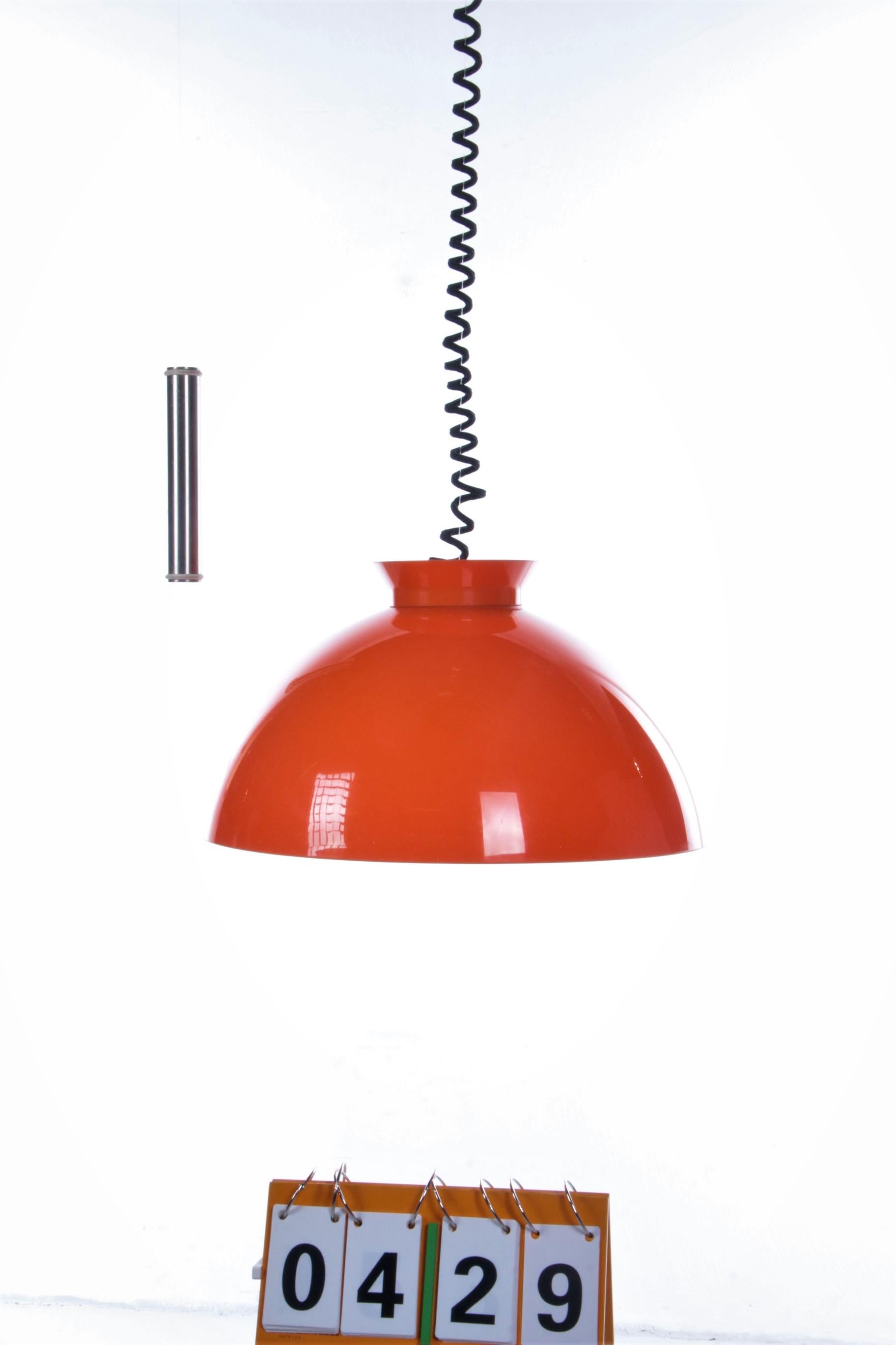 Italian Hanging Lamp Orange Design by Achille & Pier Giacomo by Kartell, 1959 For Sale