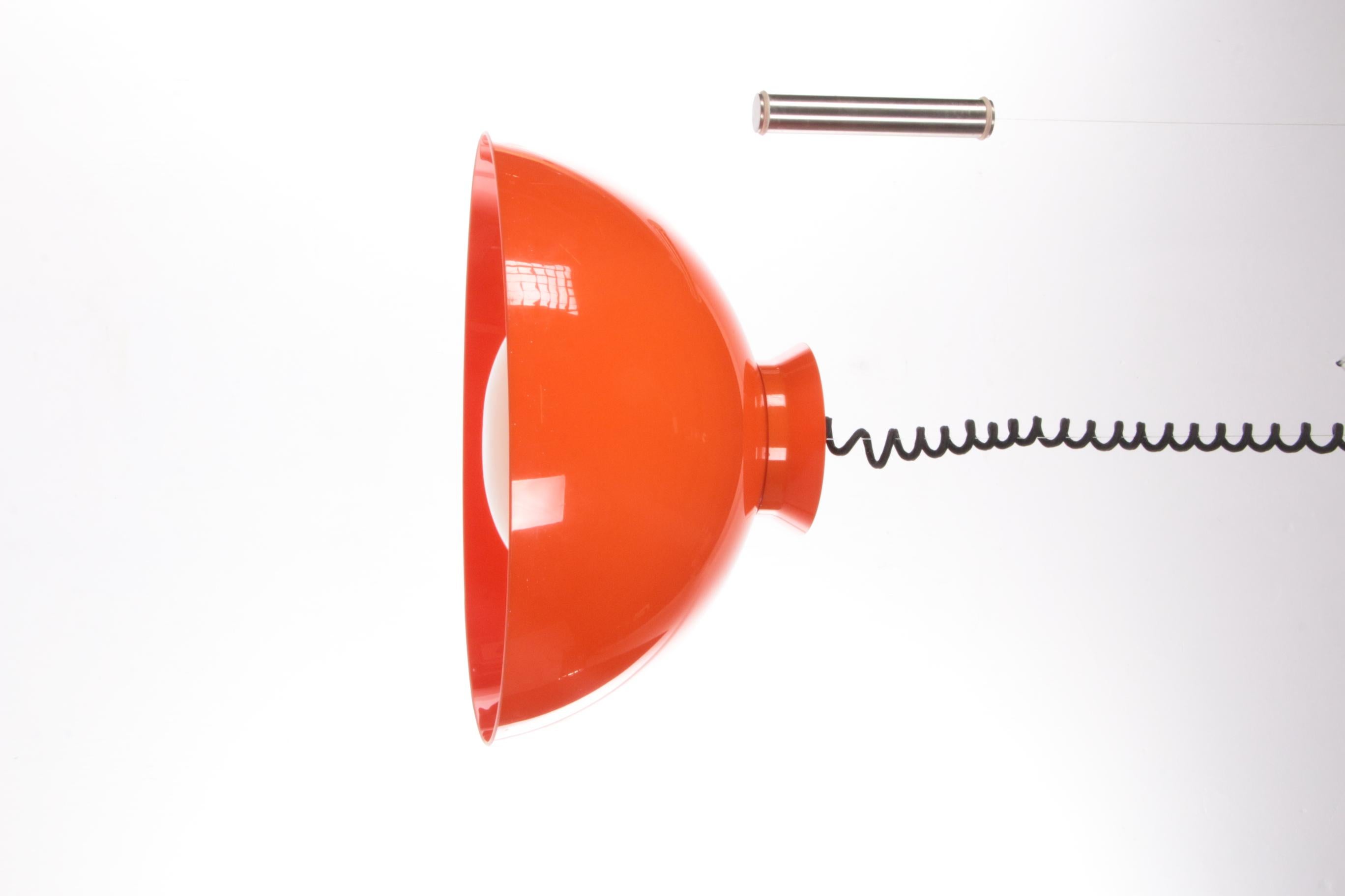 Plastic Hanging Lamp Orange Design by Achille & Pier Giacomo by Kartell, 1959 For Sale