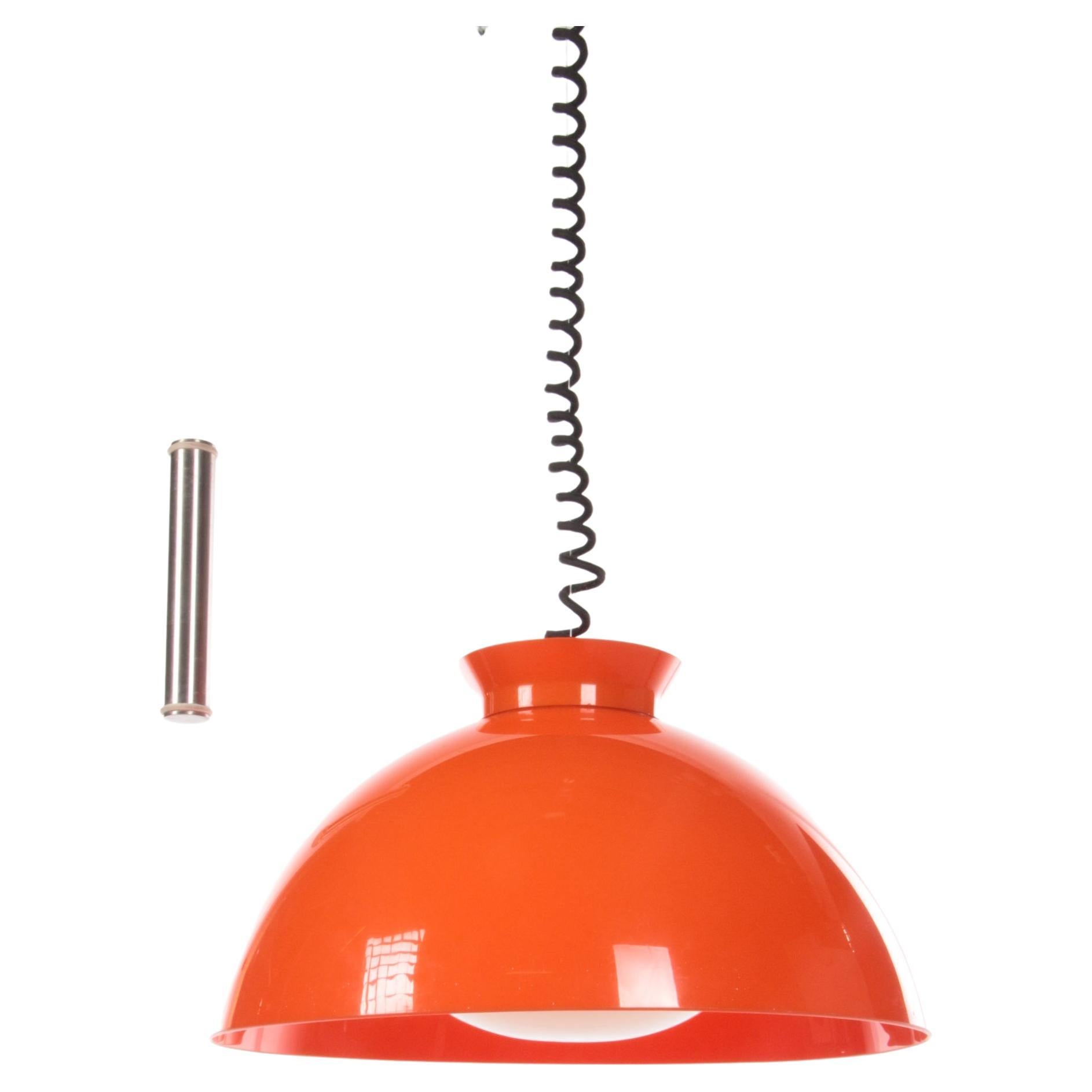 Hanging Lamp Orange Design by Achille & Pier Giacomo by Kartell, 1959 For Sale