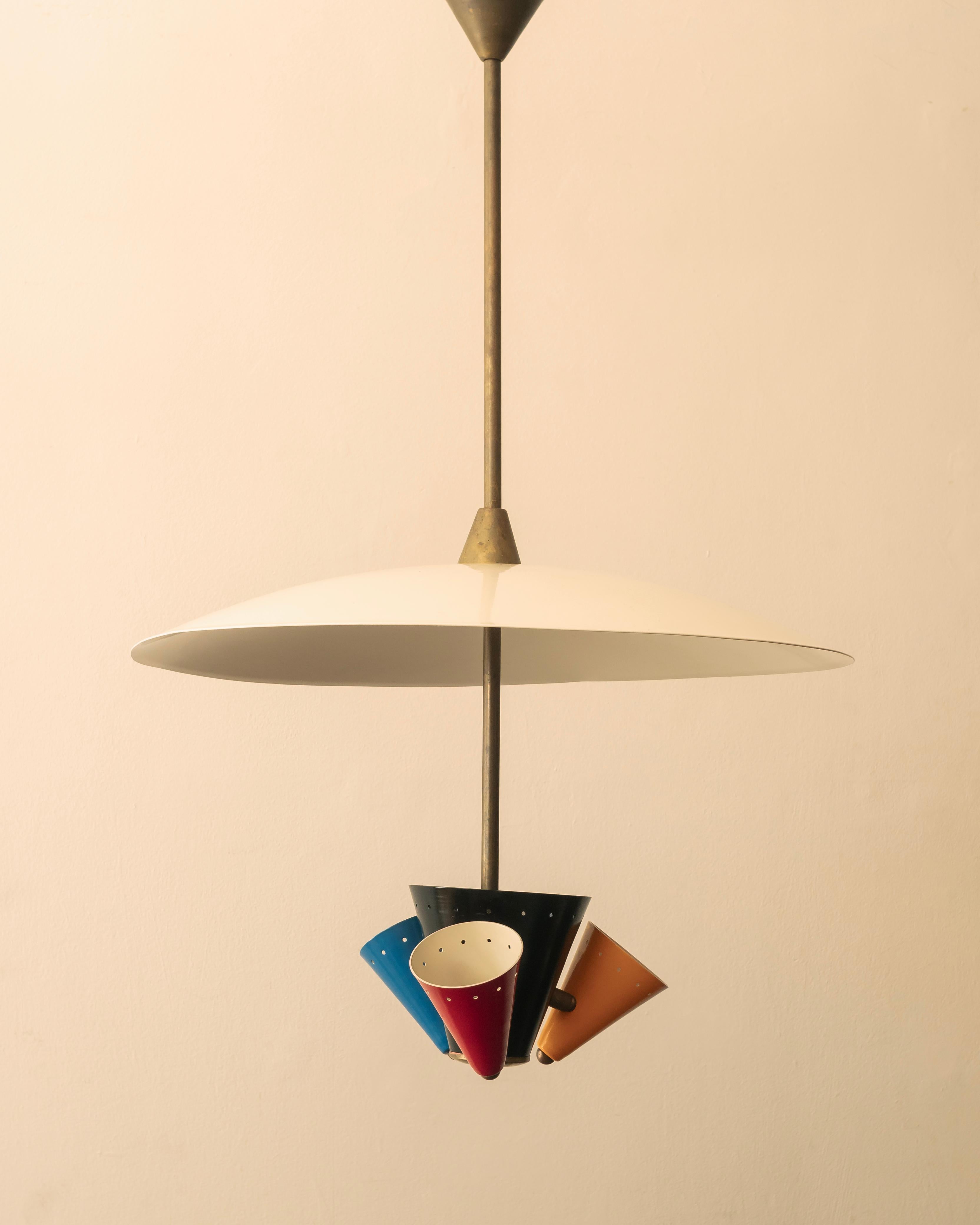 Hanging light, French 1950s. In Good Condition In London, GB