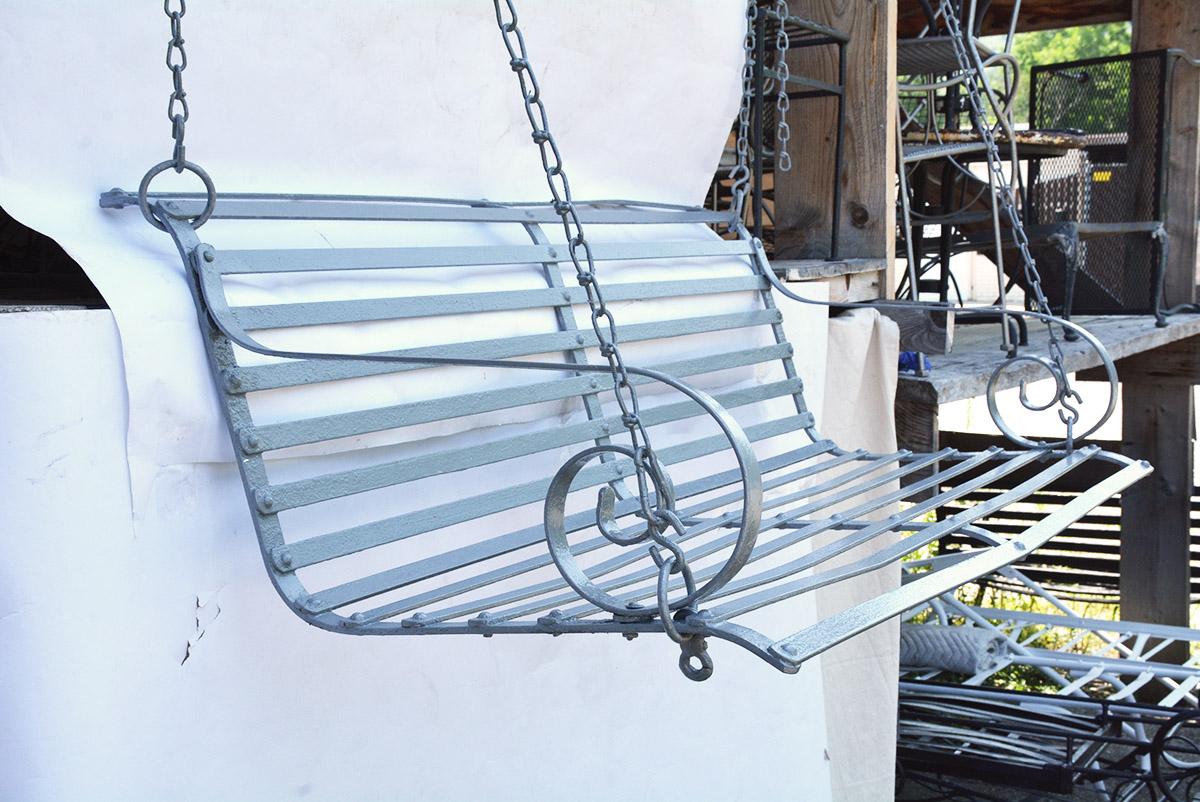 antique metal porch swing