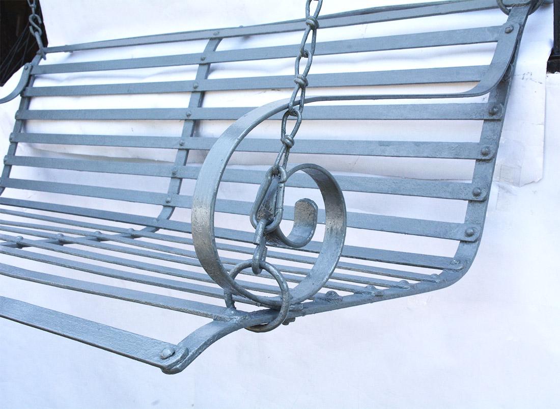 Hand-Crafted Hanging Metal Garden or Porch Swing