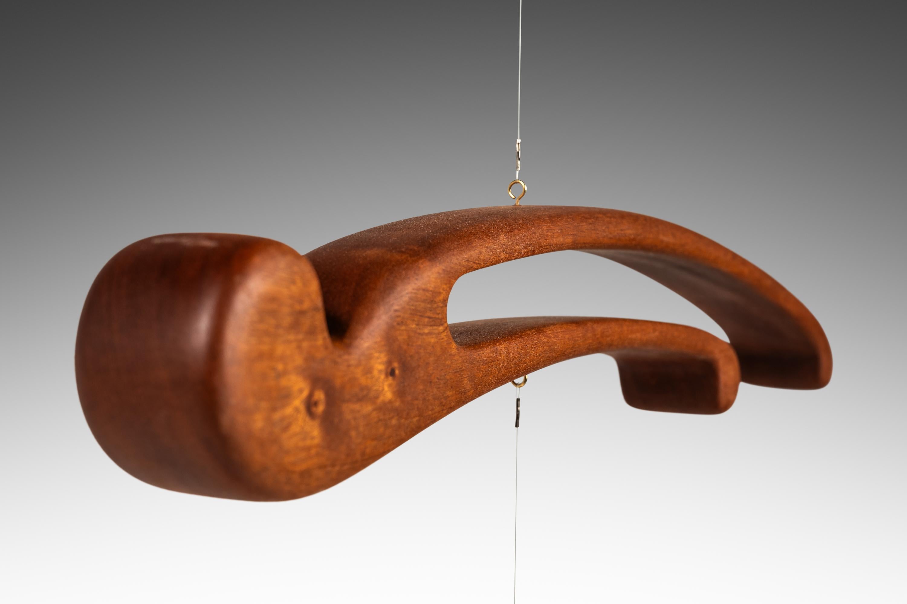 Móvil de guardería colgante de sapeli macizo, Marc Leblanc, Leblanc Studios, EE.UU., 2020 en venta 3