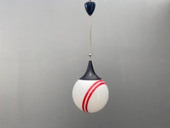 Hanging Pendant Lamp with Round Glass Shade