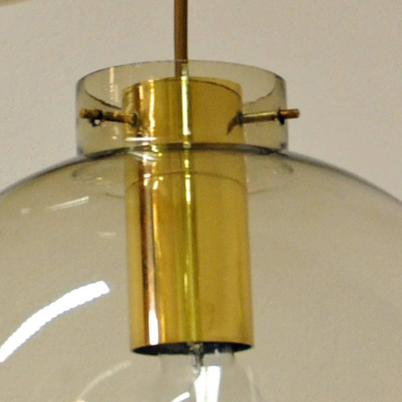 Hanging Pendant with Three-Glass Domes of Different Sizes, Norwegian, 1960s 3