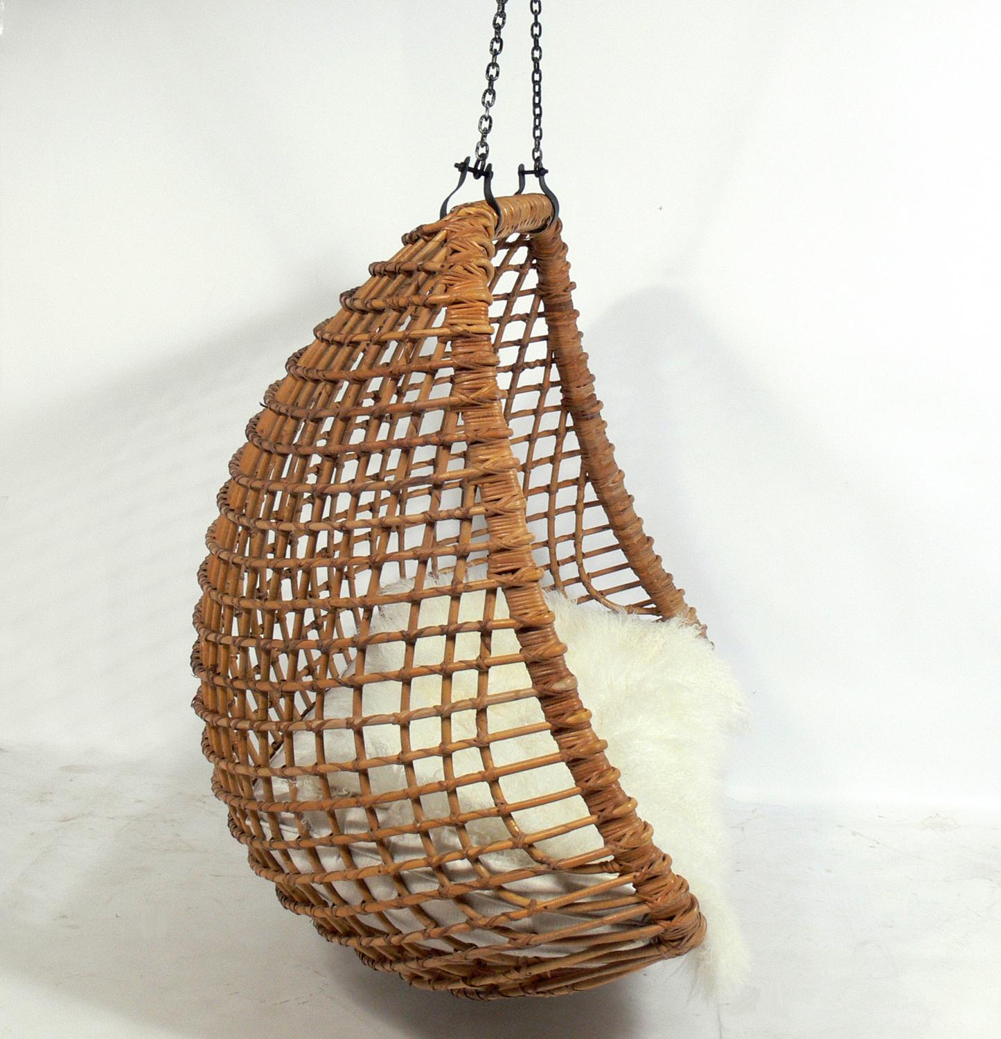 Unknown Hanging Rattan Settee