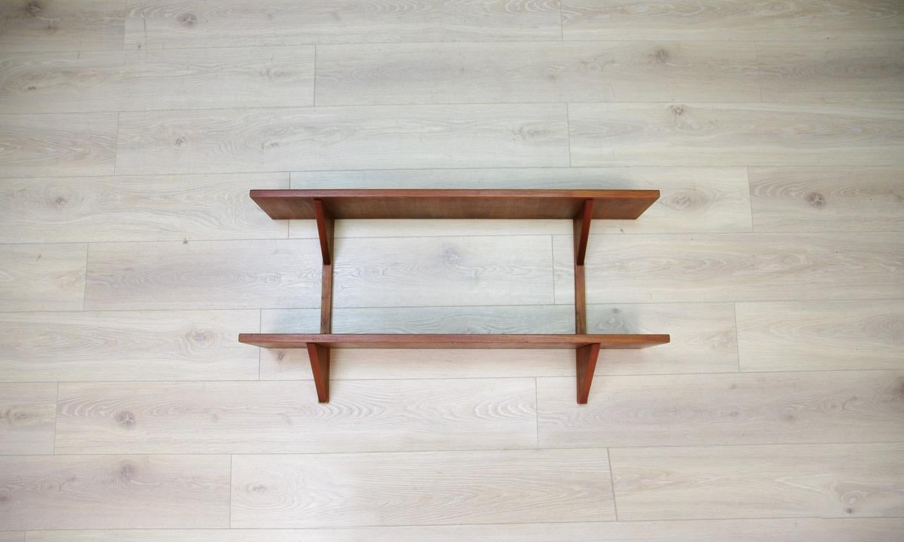 Mid-Century Modern Hanging Shelves Teak Retro Danish Design