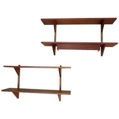 Hanging Shelves Teak Retro Danish Design