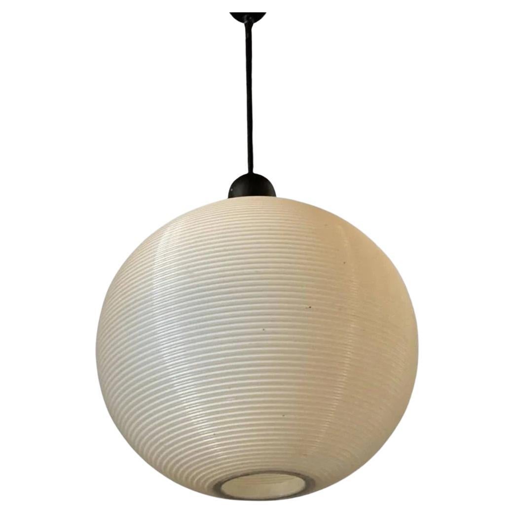 Hanging Single Chandelier with Spherical Lampshade in Classic Style, 1960s For Sale