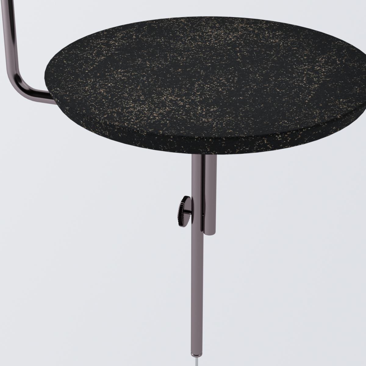 Post-Modern Disco Hanging Table Onix and Rubberized Black Cork by decarvalho atelier For Sale