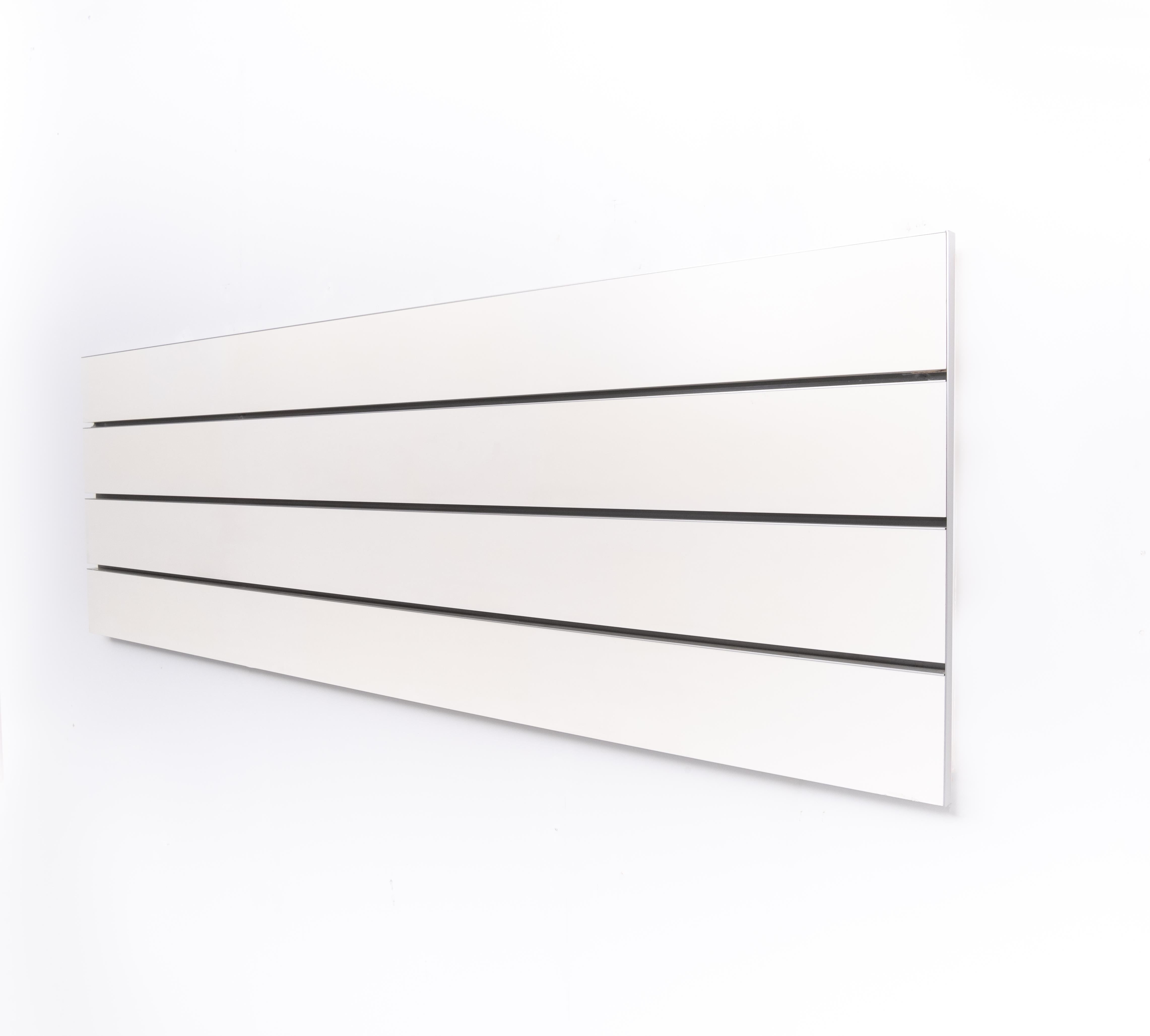 mirrored wall shelf panel