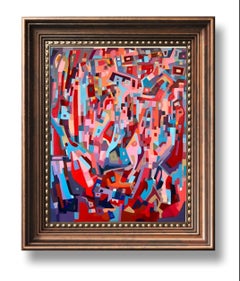 “Blues and oranges, 2020”, (INNER IMPRESSIONS & COLORS INTERACTIONS)