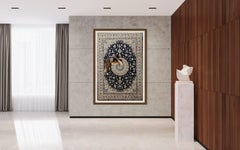 Falcon Morphing from Tapestry oil on canvas original painting