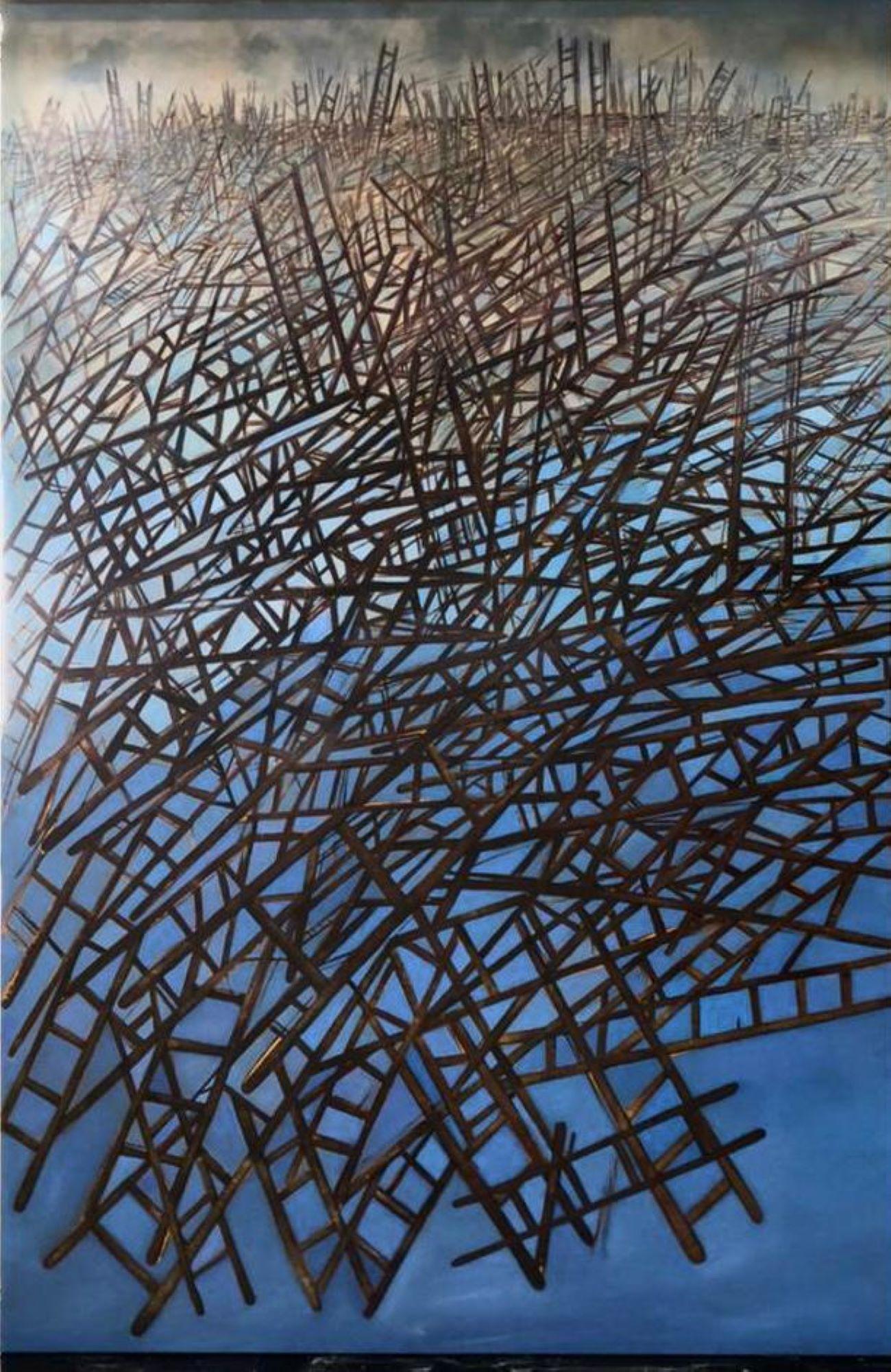 HANI NAJI Abstract Painting - Ocean of ladder's 