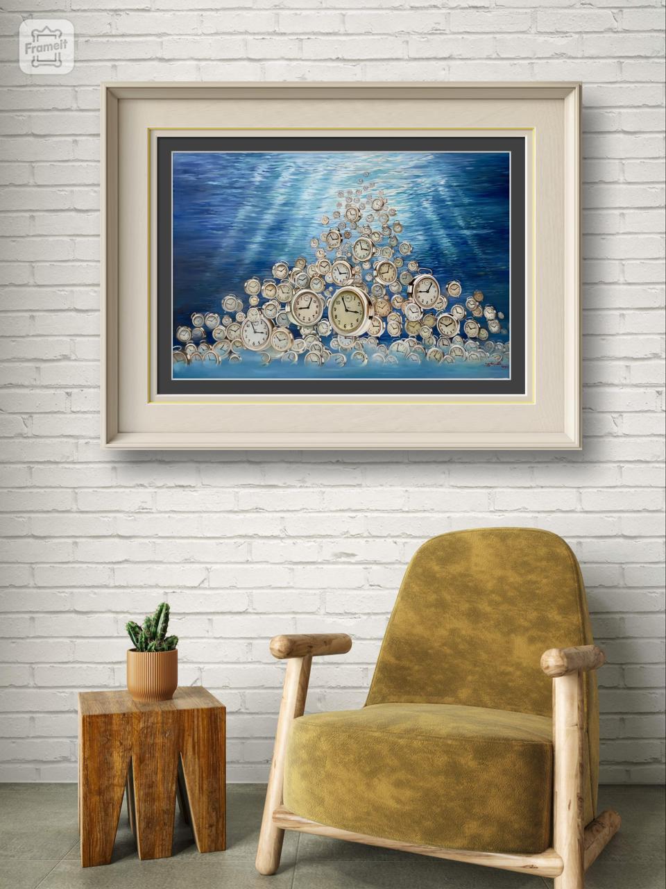 Das Ticking-Musik im Meer im Meer (Abstrakt), Painting, von HANI NAJI