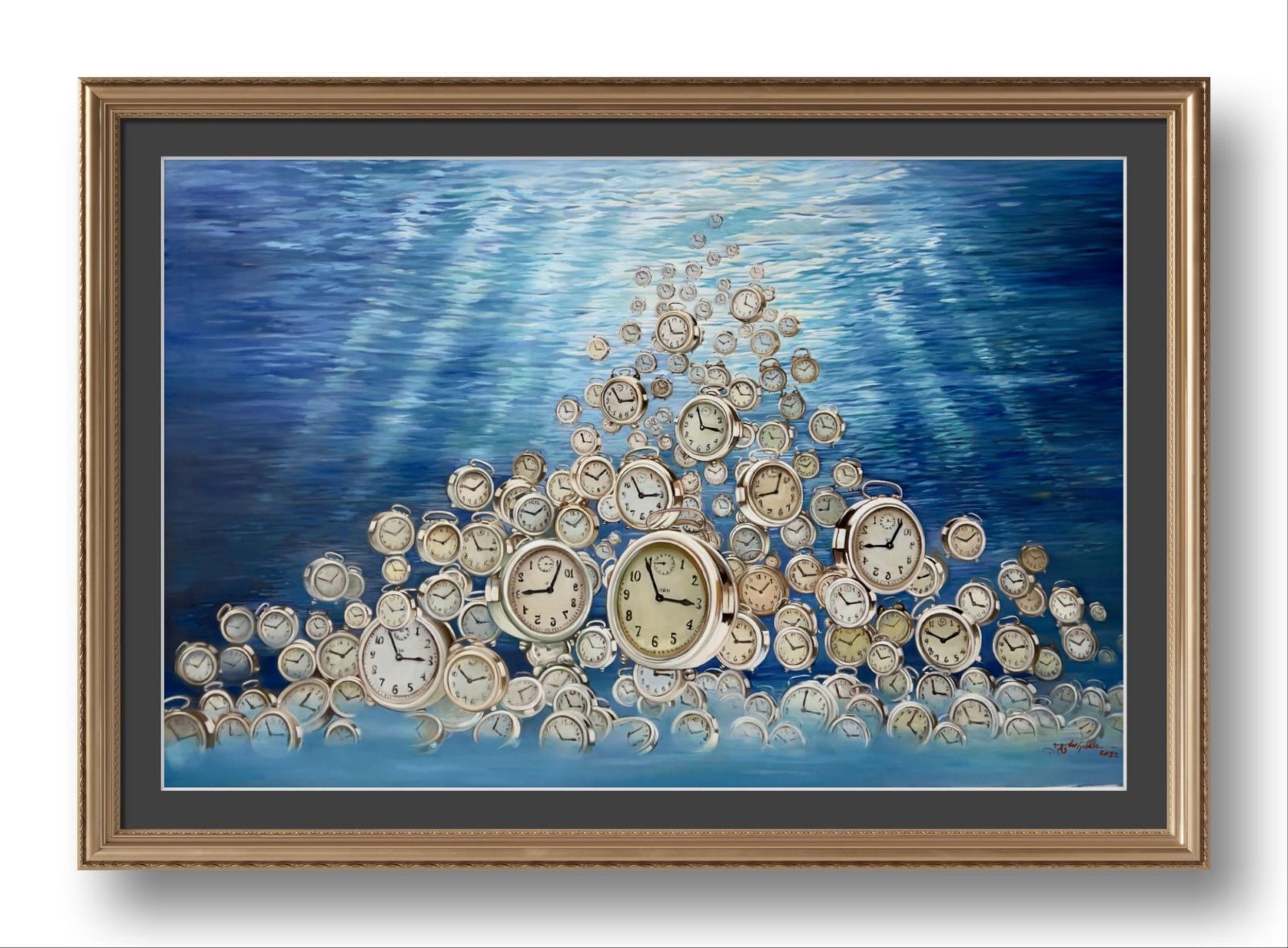 HANI NAJI Still-Life Painting – Das Ticking-Musik im Meer im Meer
