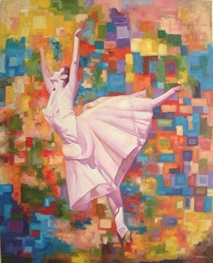 Ballerina tanzend mit Farben 