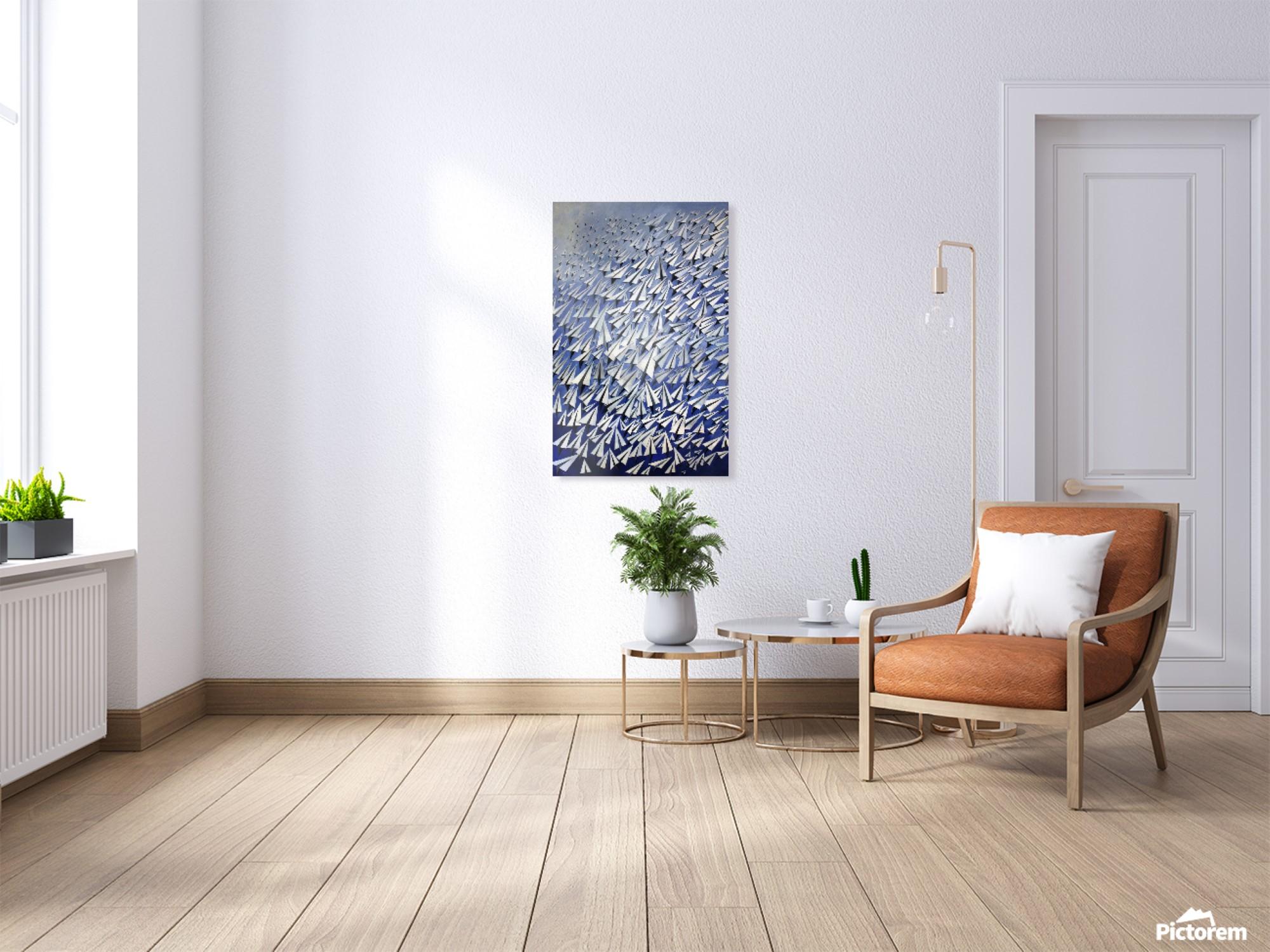 TRÄUME AUF PAPIERFLIEGERN – Painting von HANI NAJI