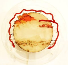 Used Red Sunset (Canvas and plexiglass neon)