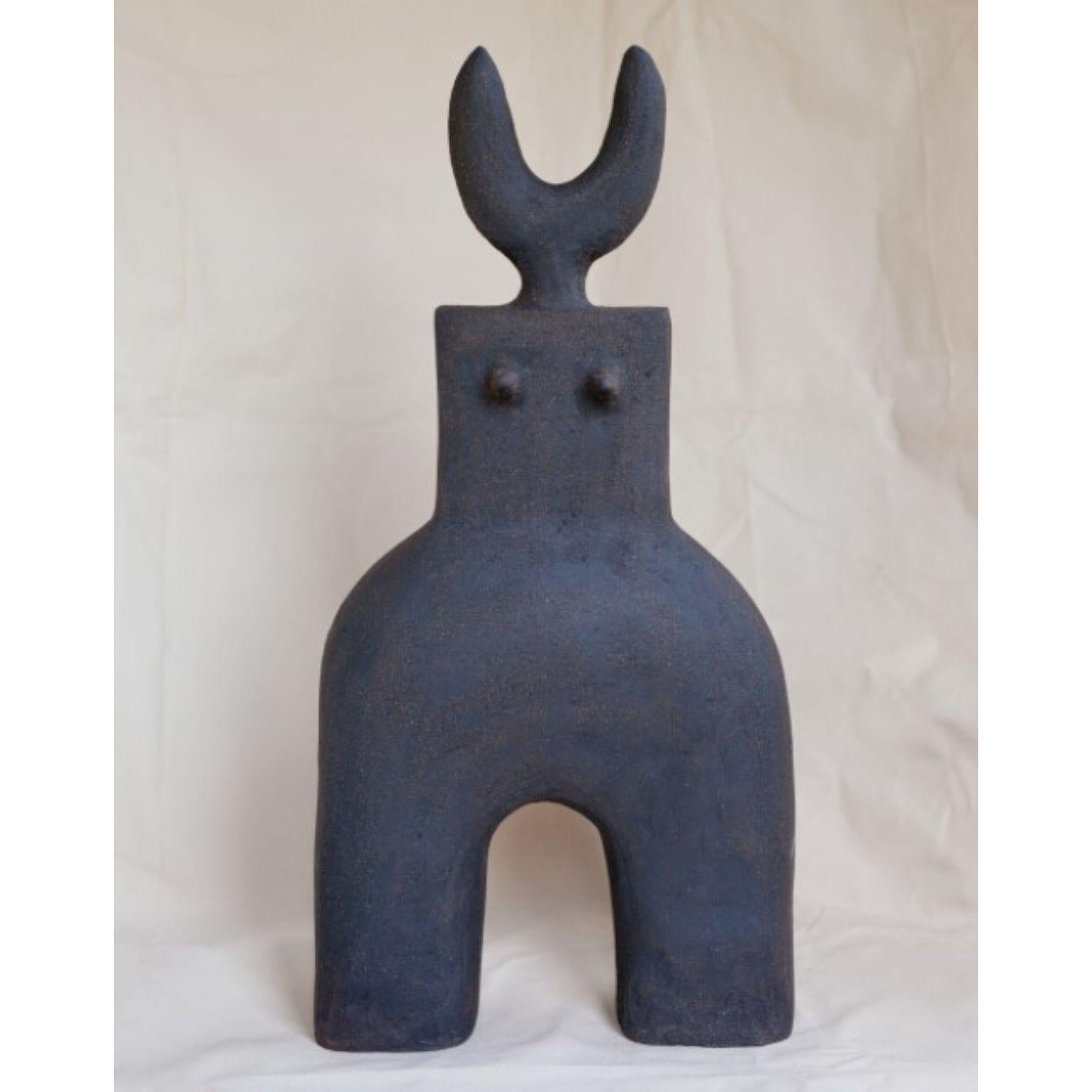 Haniwa Warrior 11 Sculpture by Noe Kuremoto
Materials: Black stoneware sculpture
Dimensions: D11 x W31 x H65 cm 

My interpretation of ancient clay figurine Haniwa.*
For years I was afraid to become an artist.
Afraid to voice my honest view of the