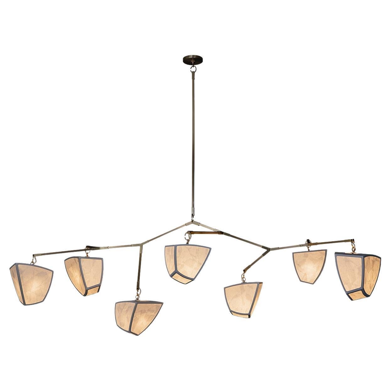 Hanji Cassiopeia 7 V3: 4A3B Mobile Chandelier, handmade by Andrea Claire Studio For Sale