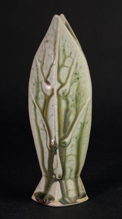 Hank Goodman Ash Glaze Bud Vase Organic Modern, Art Studio Pottery