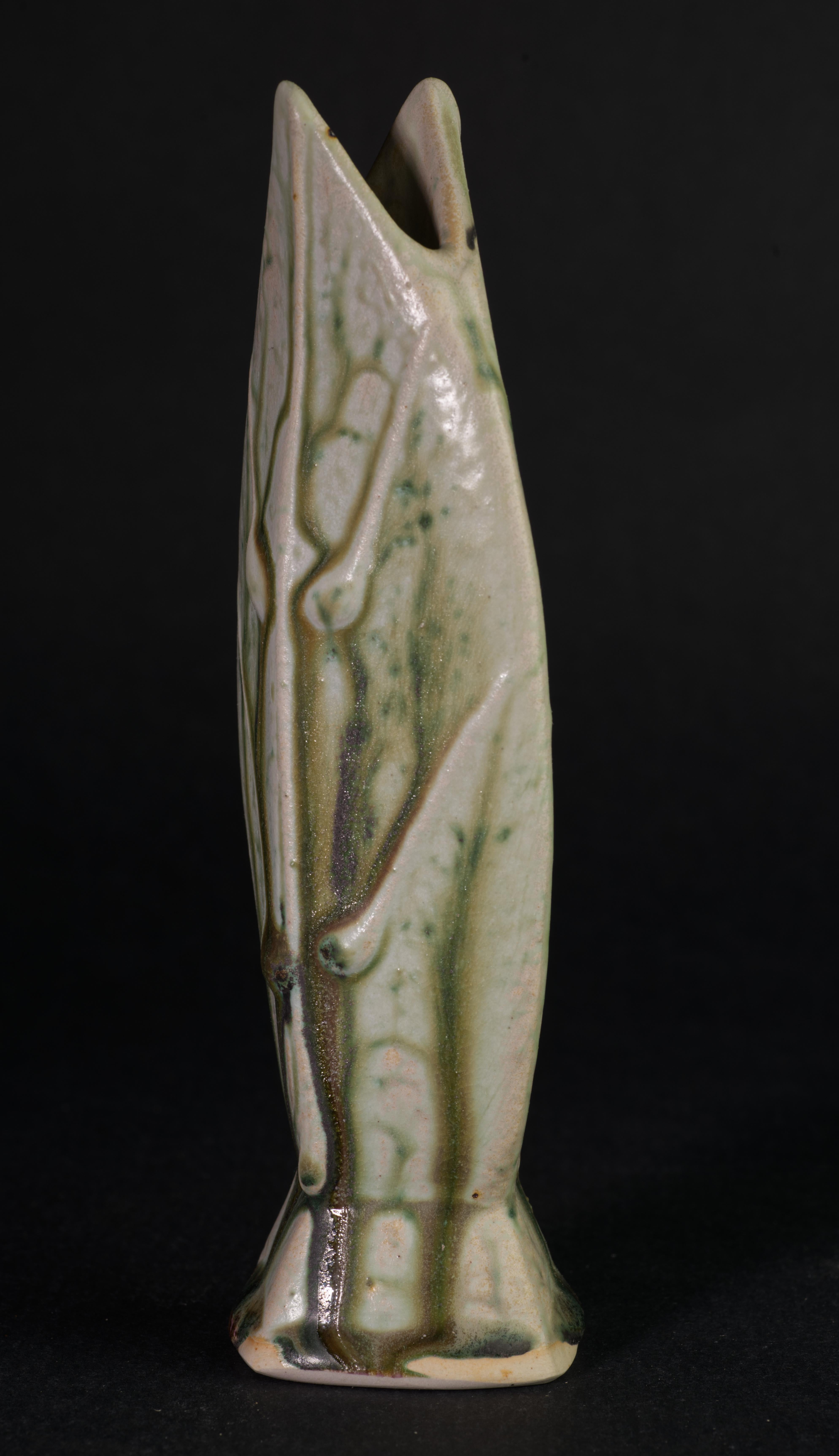 Americano Hank Goodman Vaso a bocciolo con smalto di cenere Organico Moderno, Studio d'Arte Pottery in vendita