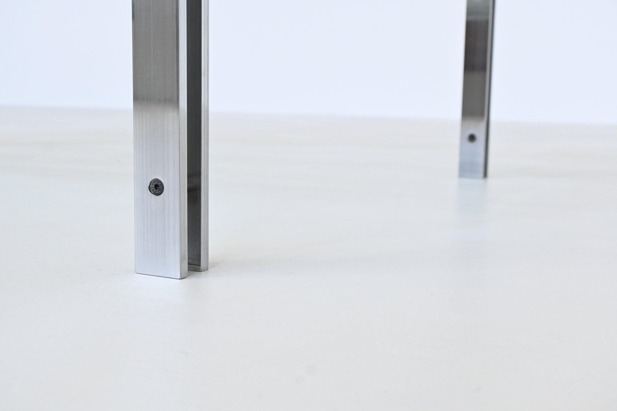 Hank Kwint M1 coffee table in steel and glass Metaform The Netherlands 1970 6