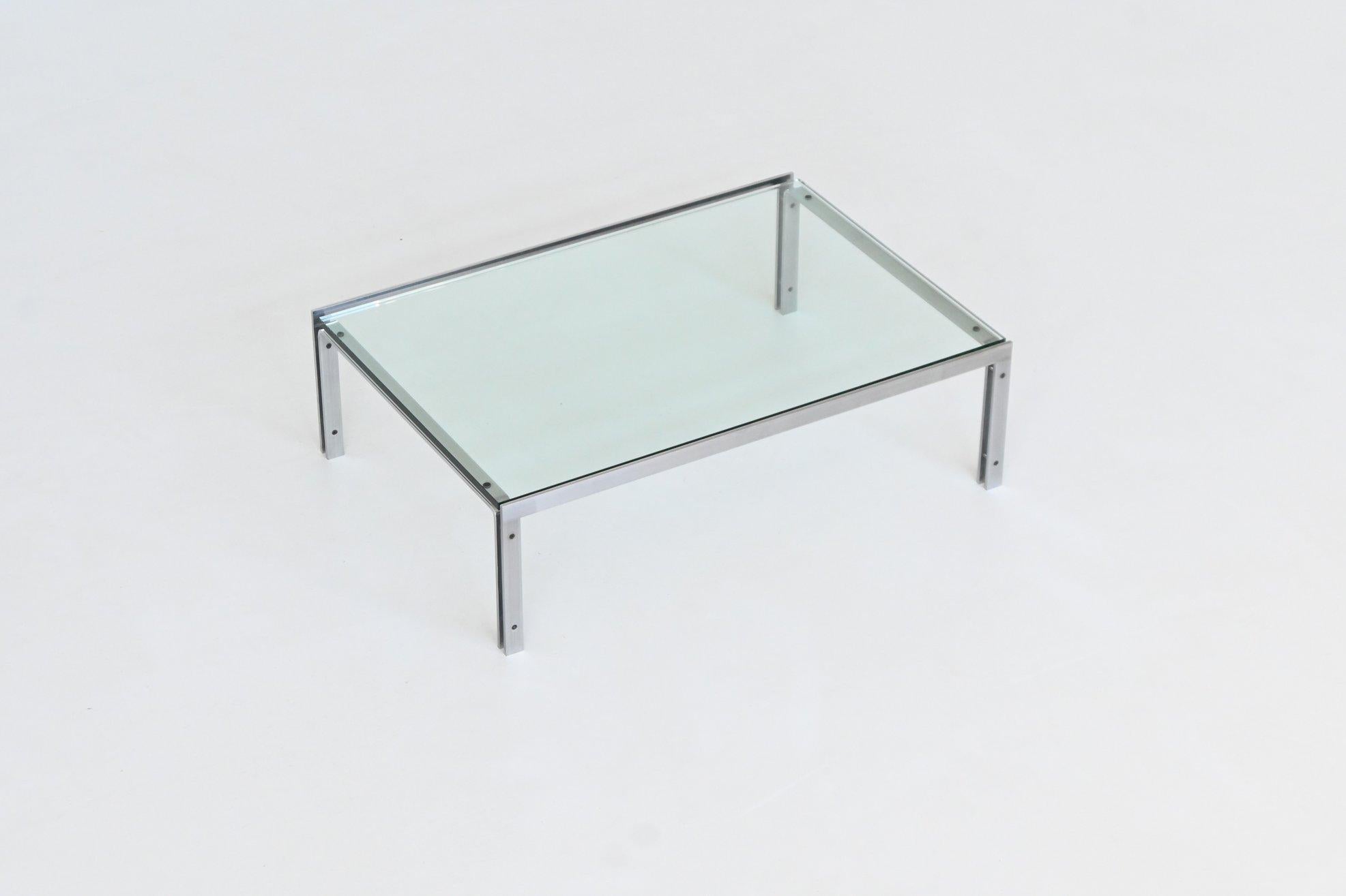 Hank Kwint M1 coffee table in steel and glass Metaform The Netherlands 1970 9