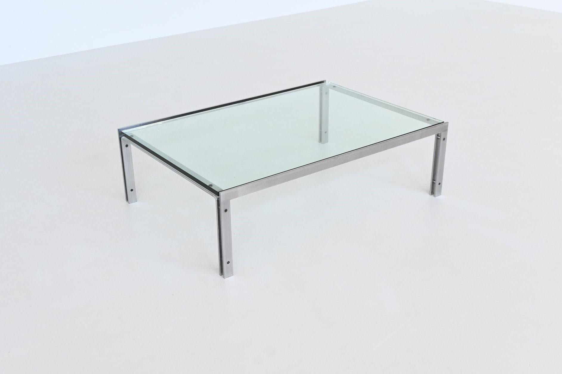 Very nice modernist coffee table model M1 designed by Hank Kwint for Metaform, The Netherlands 1970. This large rectangular version exemplifies the sleek and innovative design principles of Dutch modernism. The table features an elegantly simple