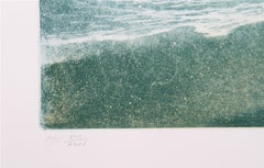 Face in Mountains, Surrealist Aquatint Etching by Hank Laventhol