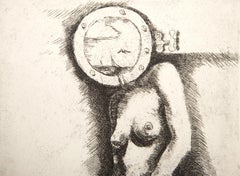 Port Hole, Surrealist Etching by Hank Laventhol