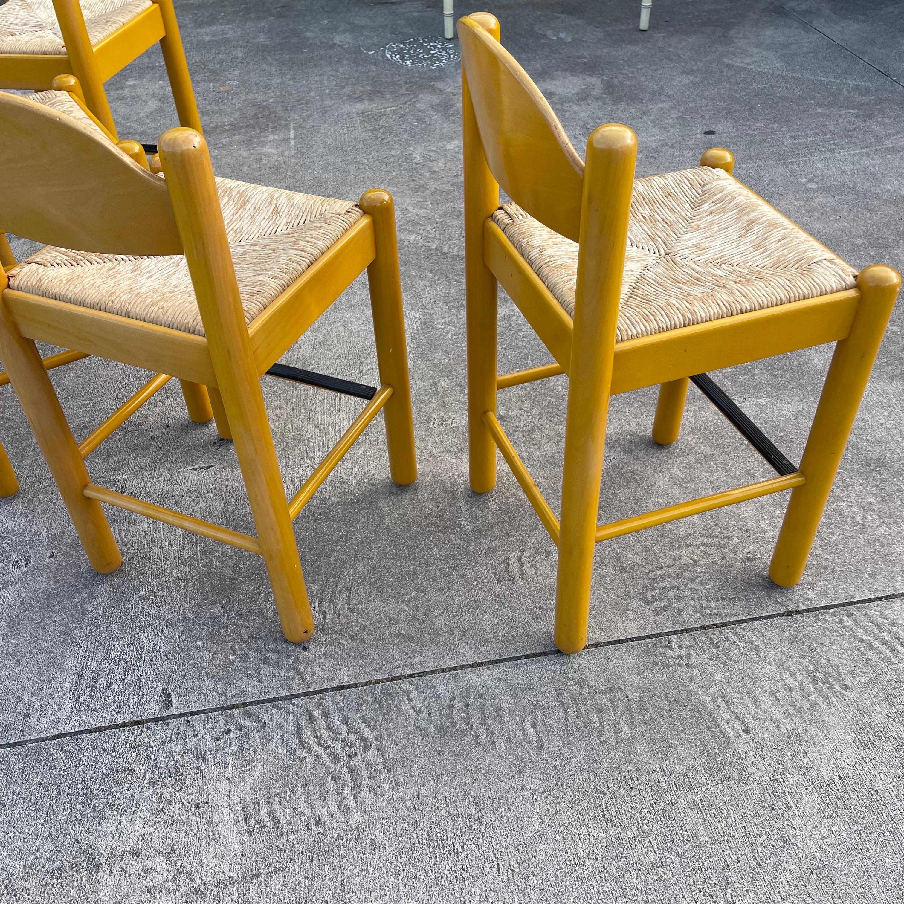 Hank Lowenstein Padova Rush Seat Wood Counter Height Bar Stools, Set of 4 4