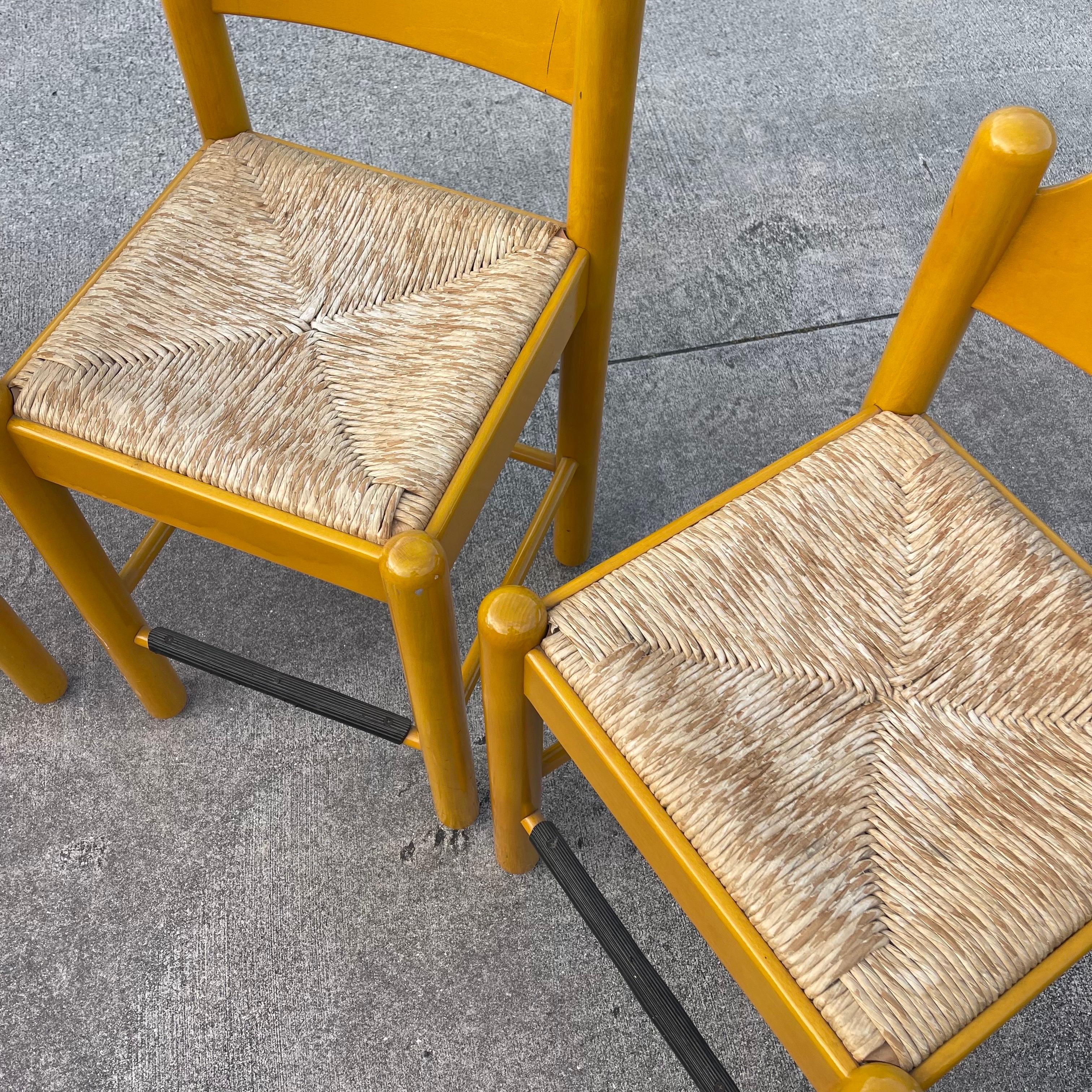 Hank Lowenstein Padova Rush Seat Wood Counter Height Bar Stools, Set of 4 5