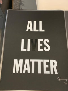 Hank Willis Thomas "ALL LIVES MATTER" Ltd. Ed. Signed & Numbered Print 24"x18"