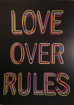 Hank Willis Thomas Love Over Rules Silk Screen Print Edition Of 100 Embossed