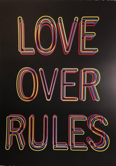 Hank Willis Thomas Love Over Rules Silk Screen Print Edition Of 100 Embossed 